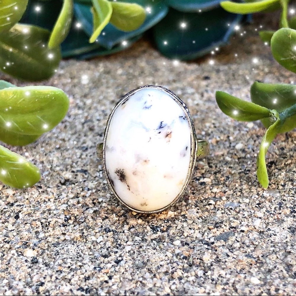 Dendritic Opal Ring